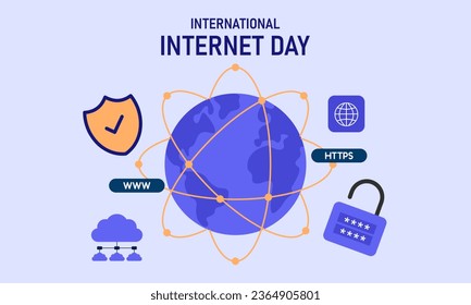 International internet day creative concept background