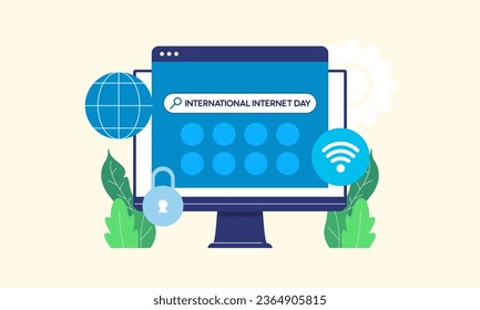 International internet day creative concept background