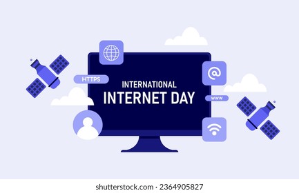 International internet day creative concept background