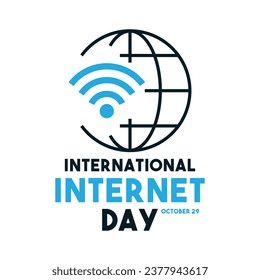International Internet Day design vector. October 29. Flat design vector. Eps 10.