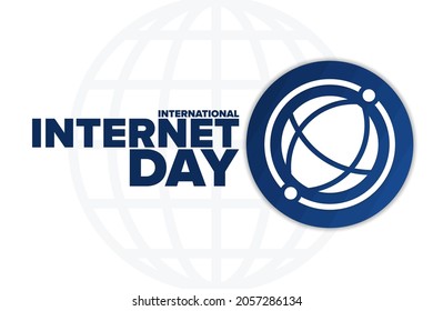 International Internet Day. Holiday concept. Template for background, banner, card, poster with text inscription. Vector EPS10 illustration