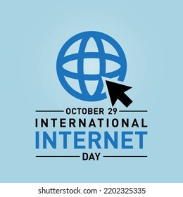 International internet day, october 29. Vector template for banner, greeting card, poster of international internet day. Vector illustration.