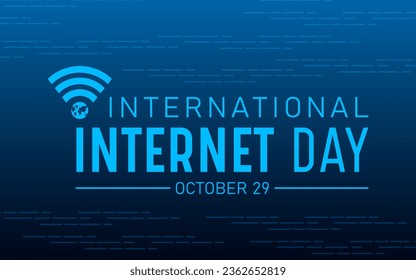 International internet day, october 29. Vector template for banner, greeting card, poster of international internet day. Vector illustration.