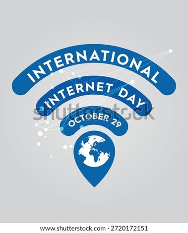 International Internet Day. October 29. Vector Illustration.