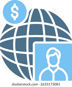 International Investor Glyph Two Colour Icon
