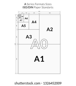 International ISO 216 A series paper sizes format comparison