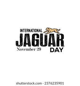 International Jaguar Day vector t shirt design 