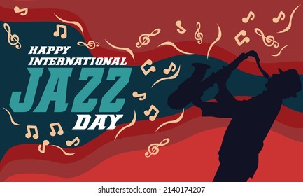International Jazz Day Background, banner, event promotion. Vector illustration