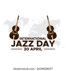 Celebração do Dia Internacional do Jazz. Vetor do Dia Internacional do Jazz. Projeto plano de fundo do Dia Mundial do Jazz. 30 de abril. ilustração vetorial, cartaz, banner, panfleto, saudação, convite e evento.