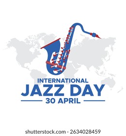 International Jazz Day celebration. International Jazz Day Vector. Flat World Jazz Day background design. April 30. vector illustration, poster, banner, flyer, greeting, invitation, and event.