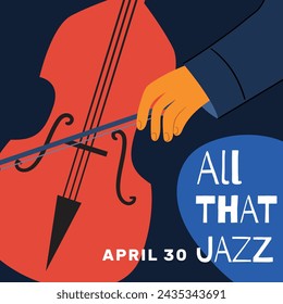 International Jazz Day Celebration. World Jazz Day background. Happy Jazz Day. April 30. Cartoon Vector illustration design for Poster, Banner, Flyer, Greeting, Card, Cover, Post, invitation, Event.