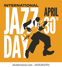 International Jazz Day Celebration. World Jazz Day background. Happy Jazz Day. April 30. Cartoon Vector illustration design for Poster, Banner, Flyer, Greeting, Card, Cover, Post, invitation, Event.