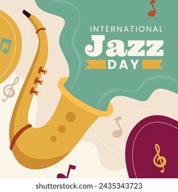 International Jazz Day Celebration. World Jazz Day background. Happy Jazz Day. April 30. Cartoon Vector illustration design for Poster, Banner, Flyer, Greeting, Card, Cover, Post, invitation, Event.
