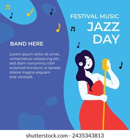 International Jazz Day Celebration. World Jazz Day background. Happy Jazz Day. April 30. Cartoon Vector illustration design for Poster, Banner, Flyer, Greeting, Card, Cover, Post, invitation, Event.