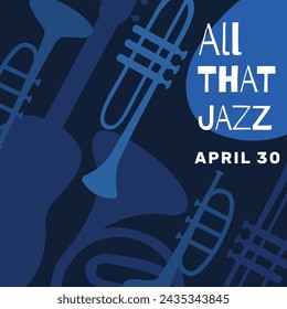 Celebración del Día Internacional del Jazz Fondo del Día Mundial del Jazz Feliz Día del Jazz. 30 de abril. Diseño de ilustración vectorial de dibujos animados para cartel, pancarta, volante, saludo, tarjeta, cubierta, correo, invitación, evento.