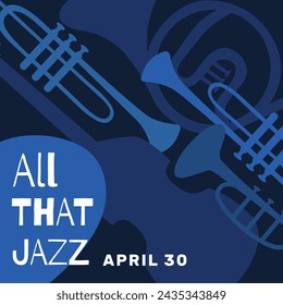 Celebración del Día Internacional del Jazz Fondo del Día Mundial del Jazz Feliz Día del Jazz. 30 de abril. Diseño de ilustración vectorial de dibujos animados para cartel, pancarta, volante, saludo, tarjeta, cubierta, correo, invitación, evento.