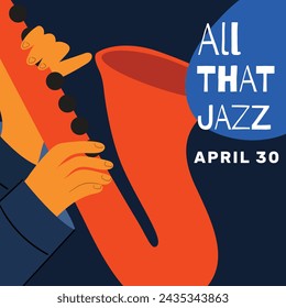 International Jazz Day Celebration. World Jazz Day background. Happy Jazz Day. April 30. Cartoon Vector illustration design for Poster, Banner, Flyer, Greeting, Card, Cover, Post, invitation, Event.