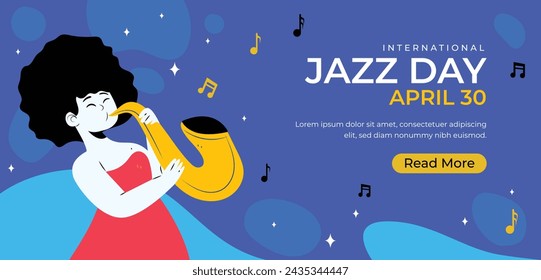 International Jazz Day Celebration. World Jazz Day background. Happy Jazz Day. April 30. Cartoon Vector illustration design for Poster, Banner, Flyer, Greeting, Card, Cover, Post, invitation, Event.