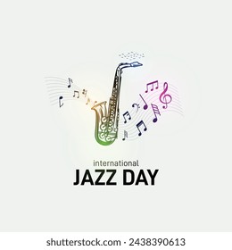 In: International Jazz Day. Jazz Day kreative Konzept Banner, Poster, Social Media Post Vektor-Illustration. 