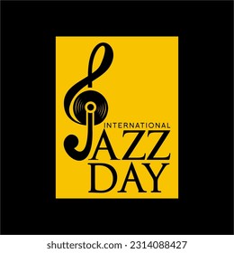 Internationales Jazz Day-Illustrationsprojekt mit Dreifach-Klappe.