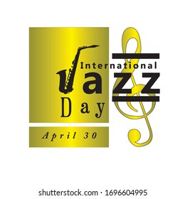 International Jazz Day logo icon design, vector illustration