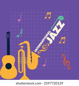 international jazz day poster design	
