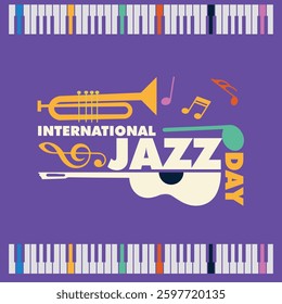 international jazz day poster design	
