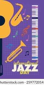 international jazz day poster design	
