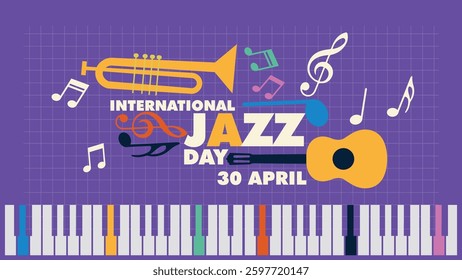 international jazz day poster design	
