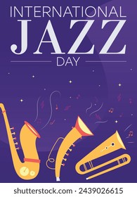 International Jazz Day Poster Purple