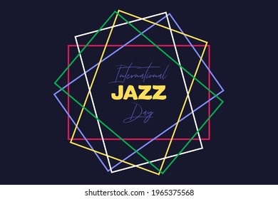 International jazz day vector background illustration. Musical background design. 