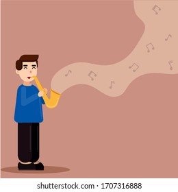 International Jazz Day Vector Illustratio Flat Design