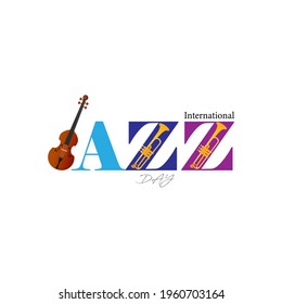 International jazz day vector illustration April 30.
