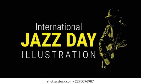 International jazz day Vector illustration 
