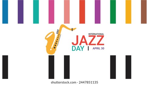 International jazz day vector template design illustration. International Jazz Day concept illustration for music celebration event.
