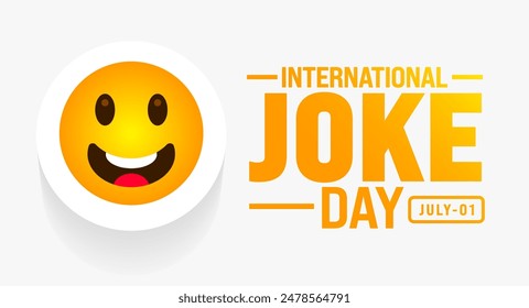 International Joke Day background template. Holiday concept. Use a background, banner, placard, card, and poster design template with text inscription and standard color. vector illustration.