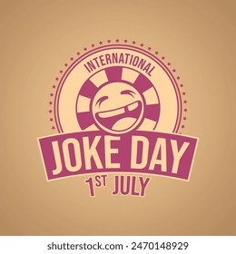 international joke day design vector template