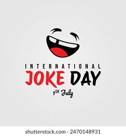 international joke day design vector template