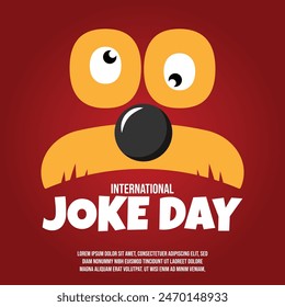 international joke day design vector template