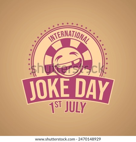 international joke day design vector template