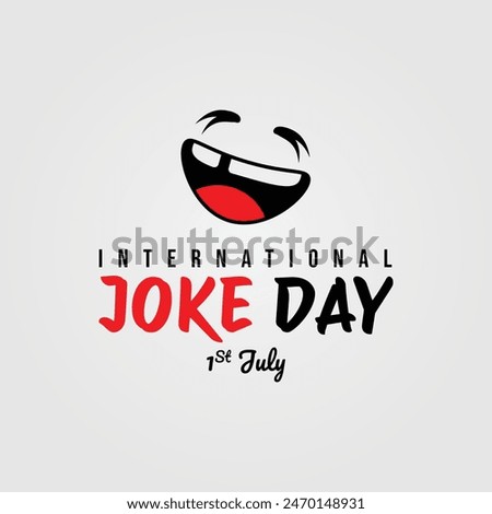international joke day design vector template
