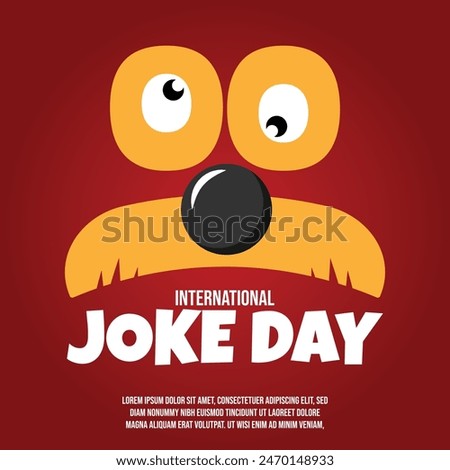 international joke day design vector template