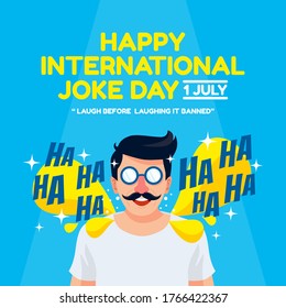 International Joke Day Flat Illustration