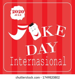 International Joke Day, July 1, rubber stamp, vector Illustration