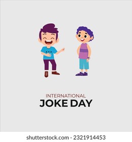 International Joke Day. July 1. joke day banner, poster. background. vector illustration. flat design