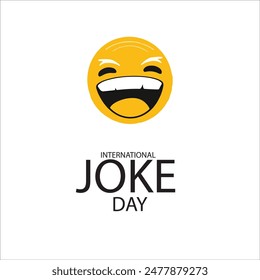 In: International Joke Day. 1. Juli. Lächle das Gesicht. EPS 10.