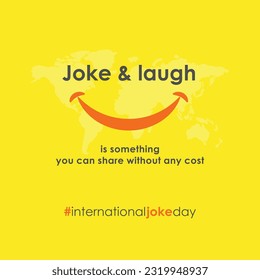 International Joke day July 1st, Joke and laugh Social Media Vector Design Template