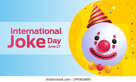 International Joke Day on july 01 business brochure flyer banner design horizontal template vector, cover presentation, modern publication poster and flag-banner.