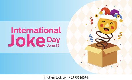 International Joke Day on july 01 business brochure flyer banner design horizontal template vector, cover presentation, modern publication poster and flag-banner.