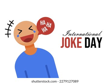 International joke day poster design 